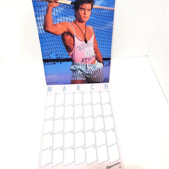 Vtg 1988 CHIPPENDALES Fantasy Wall Calendar 11" x 9" - Picture 6 of 11